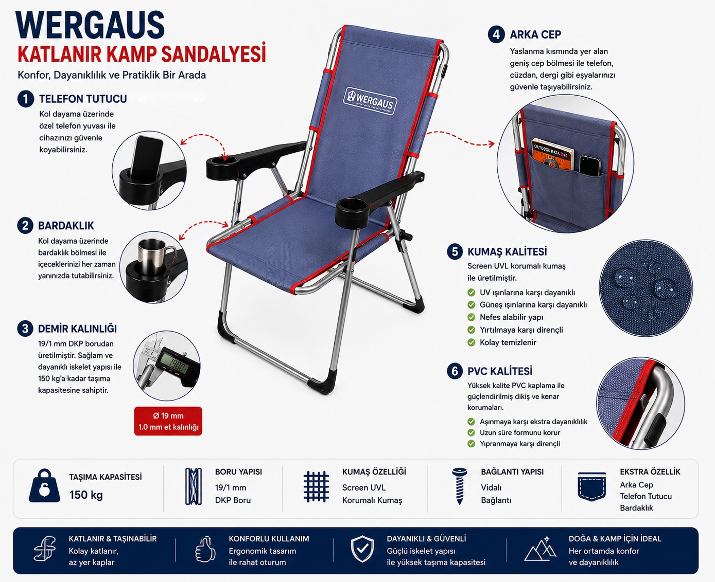 WERGAUS Kamp Sandalyesi
